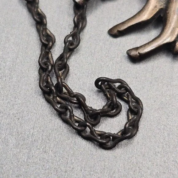 VTG Los Castillo Silver Donkey Brooch 3" Partial 2 Mule Pin Mexico - Picture 4 of 13